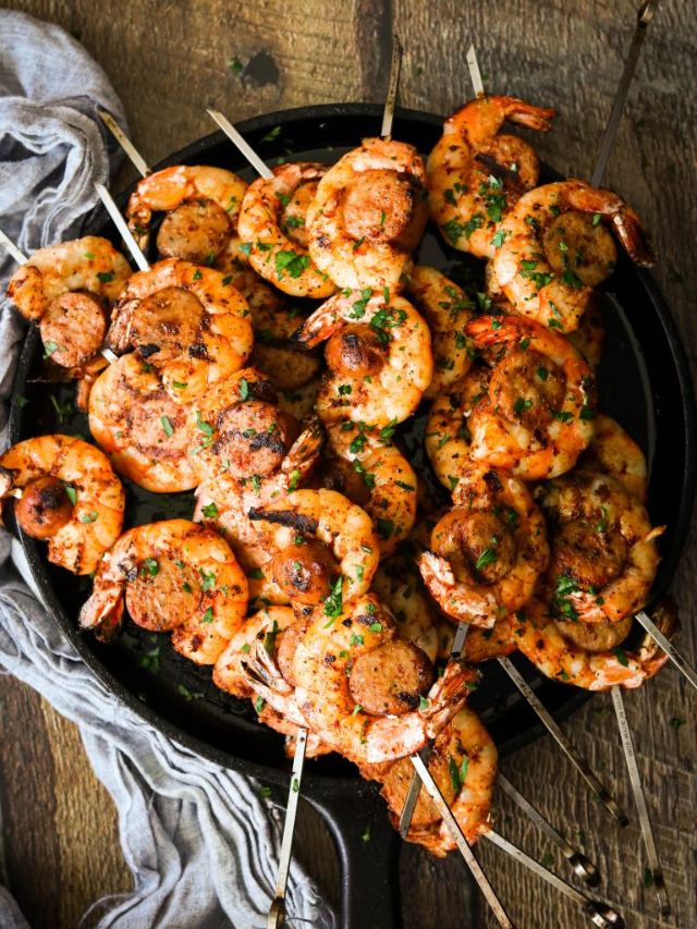 Grilled Cajun Creole Shrimp with Sausage Skewers What Great Grandma Ate