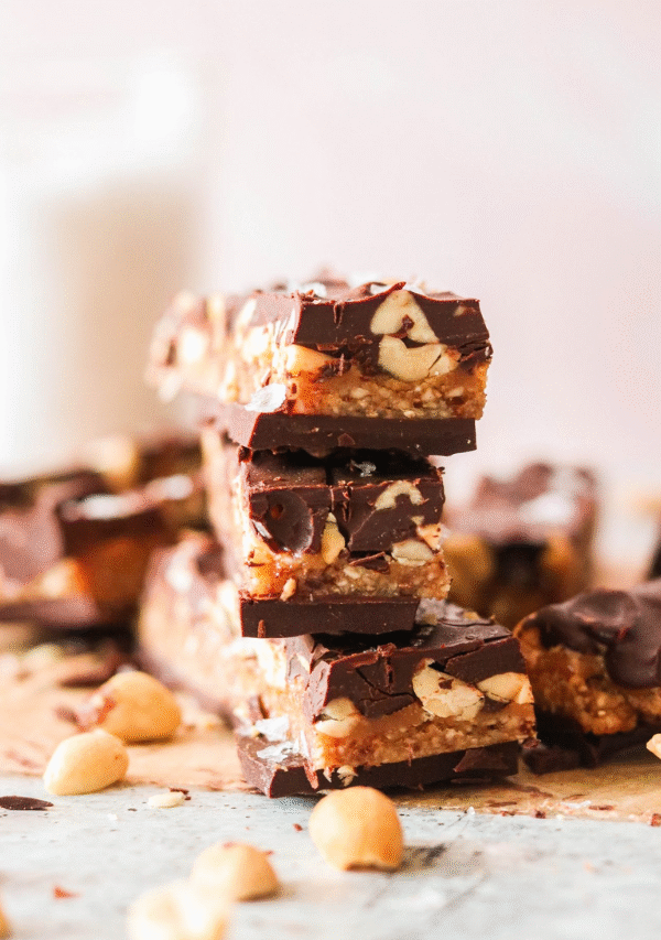 No Bake Homemade Vegan Snickers Bars