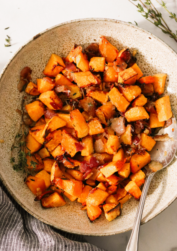 Air Fryer Butternut Squash With Bacon