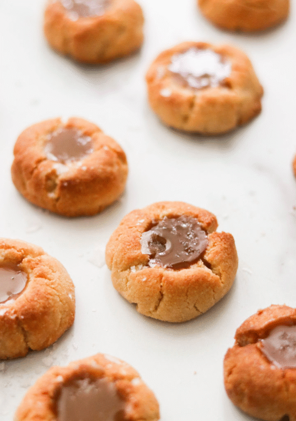 Salted Caramel Thumbprint Cookies
