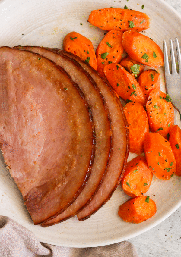 Air Fryer Ham with Homemade Honey Glaze