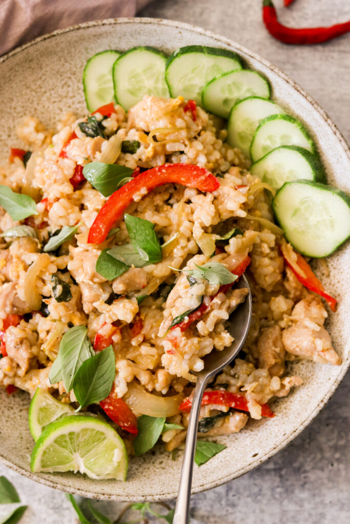 Thai Basil Chicken Fried Rice | What Great Grandma Ate
