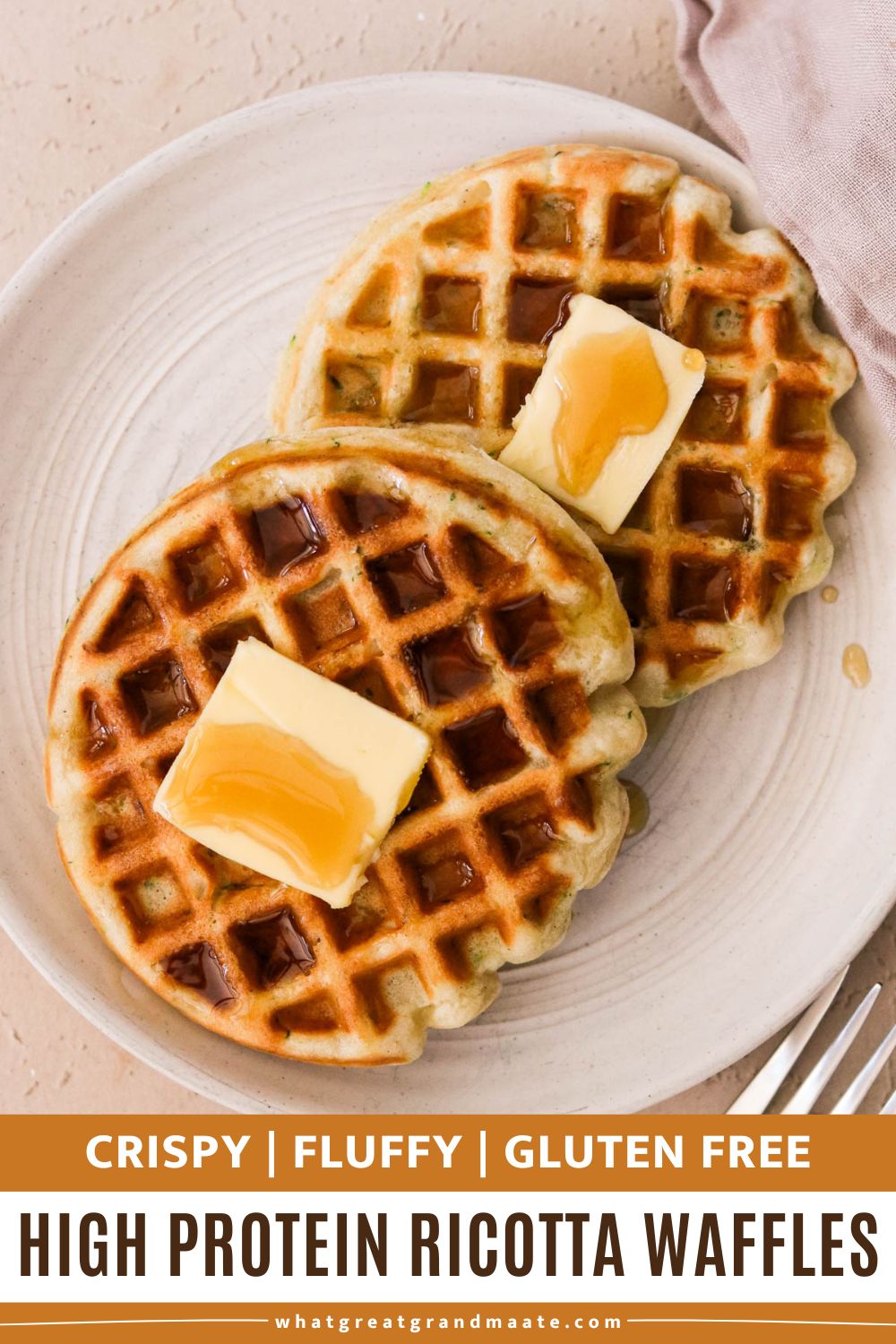 Fluffy High Protein Ricotta Waffles (Crispy & Kid Approved!) | What ...