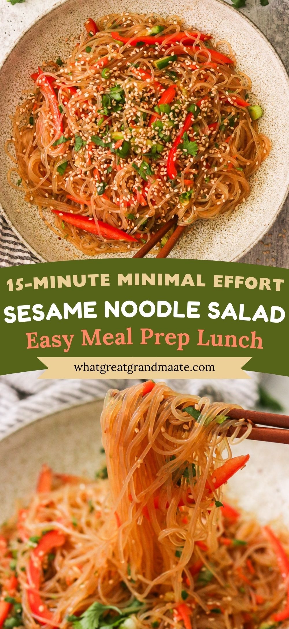 Homemade Sesame Noodle Salad (So Easy!) | What Great Grandma Ate