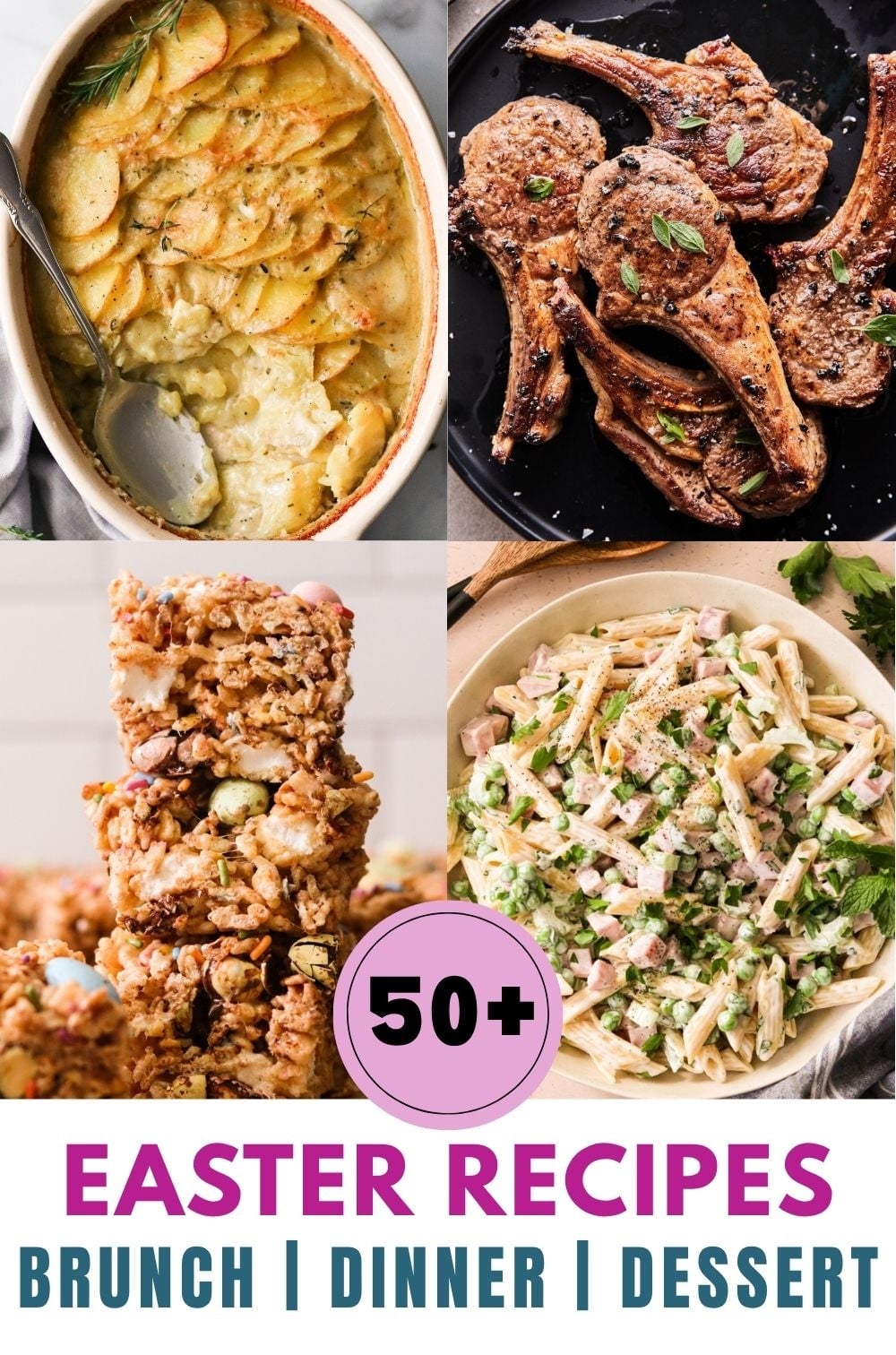 A collage of Easter recipes